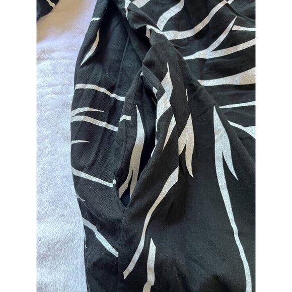 Tanya Whiteside Women's Black & White Abstract Open Front Kimono Jacket Cardigan - Picture 9 of 9